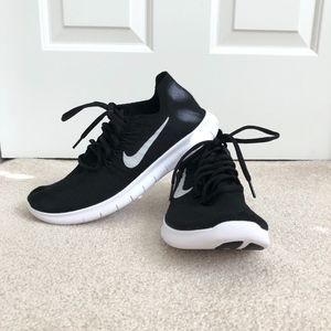 Nike Free RN Flyknit 2017 Sneaker Black Sz 9